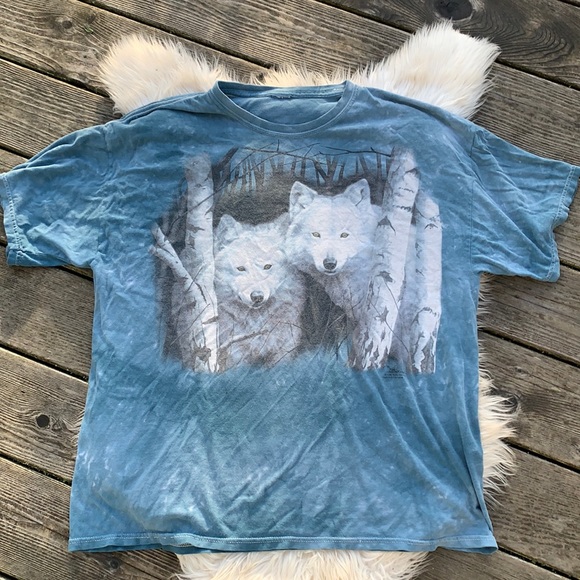 The Mountain Tops - Vintage Rare Wolves Tie Dye Shirt